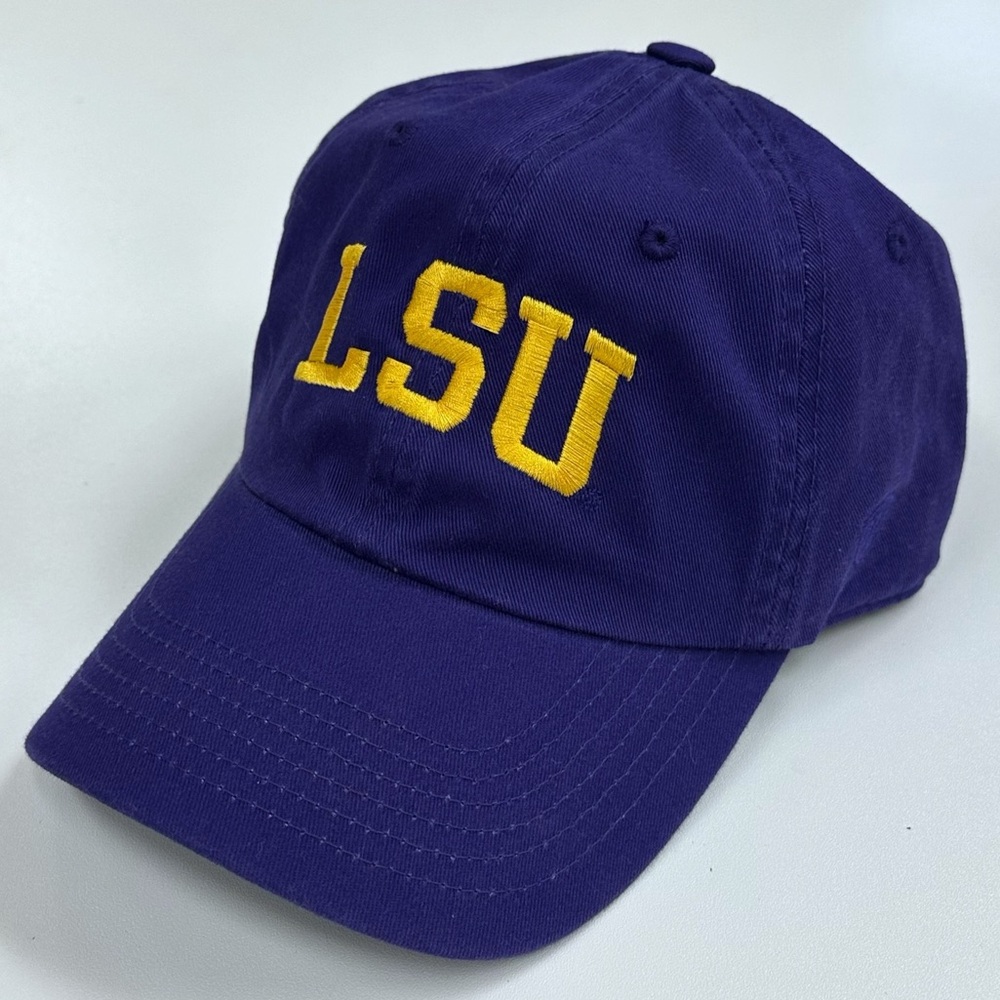 LSU Tigers Louisiana State Strapback Dad Hat Purple NCAA Football Top the World
